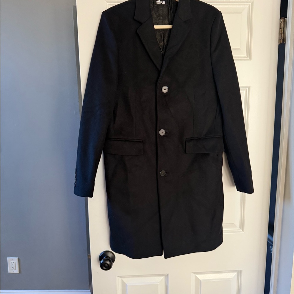 NWT The Kooples Women’s Black wool Overcoat